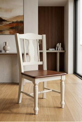 Echthouten meubelstoel set eetkamer design 1 stoel Nieuwe stoelen Landhuis fauteuil
