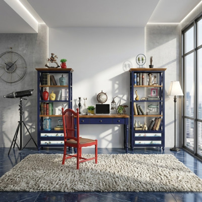 Bureau bureau-inrichting houten rekken bureau tafel eettafel tafel stoel 4-delig