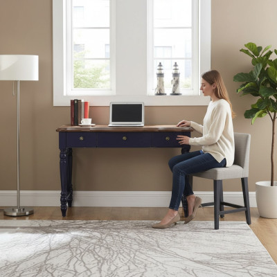 Kantoor bureau Stoel Tafel Houten tafel Stoel Tafels 2-delig Inrichting Echt hout