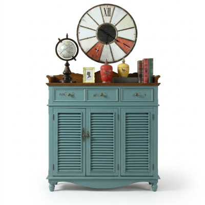 Echt houten dressoirs Blauwe dressoirs Kasten Dressoir Wandkast Kommode