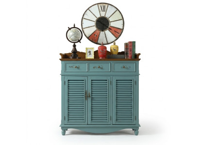 Echt houten dressoirs Blauwe dressoirs Kasten Dressoir Wandkast Kommode