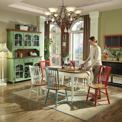 Luxe eettafel 4 stoelen eetkamerset eetgroep klassieke tafel 7-delig set stoel