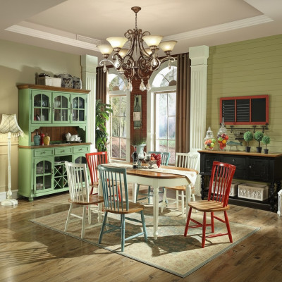 Luxe eettafel 4 stoelen eetkamerset eetgroep klassieke tafel 7-delig set stoel