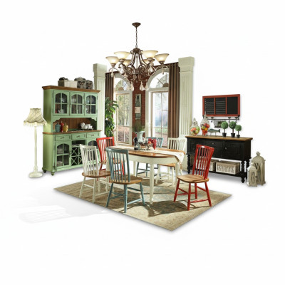 Luxe eettafel 4 stoelen eetkamerset eetgroep klassieke tafel 7-delig set stoel