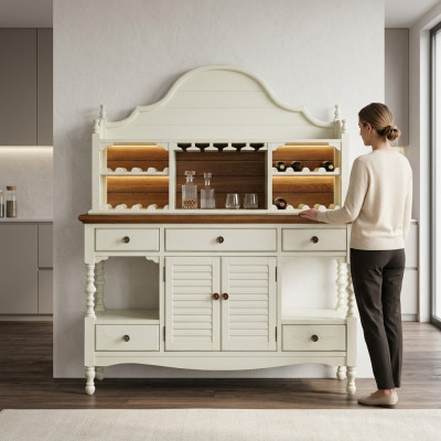 Klassieke houten dressoir landhuisstijl meubelkast commode dressoirs.