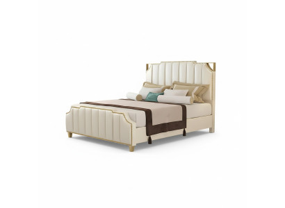 Ontwerp tweepersoons bed hotel luxe slaapkamer 180x200cm lederen bedden gestoffeerd.