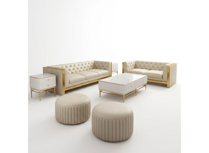 Sofaset 3 2-zits set Ontwerp Bank Bekleding Bank Moderne Banken