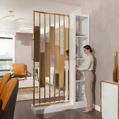 Metalen plank scheidingswand ontwerper luxe planken meubel stijl kast metalen muur nieuw