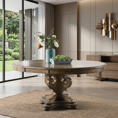 Designer eettafel luxe eetkamertafels gestoffeerde houten tafel Rond meubilair
