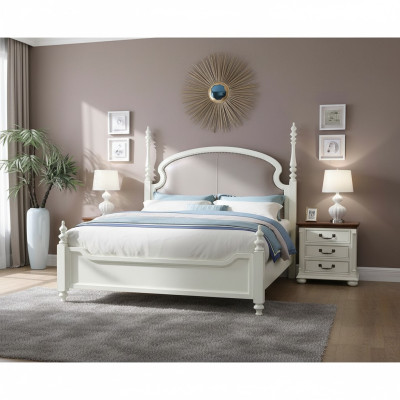 Bed nachtkastje 3-delig - Slaapkamer set - Modern design luxe beddengroep - Hout - Nieuw