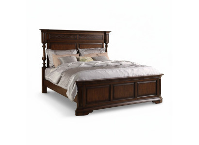 Houten bed Bed Tweepersoonsbed Massief hout Slaapkamer Hotel 180x200cm Nieuw Bedden Nieuw