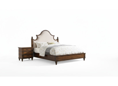 Bed 2x Bedside table 3 pcs. Bedroom set design Upholstered furniture Luxury beds New