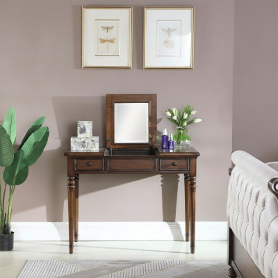 Echte houten tafel klassieke console spiegel commode kaptafel slaapkamer nieuw