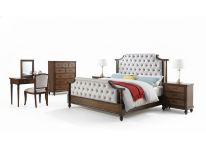 Ontwerp Slaapkamer 6-delig Slaapkamer Compleet Set Bed Nachtkastje Commode Nieuw