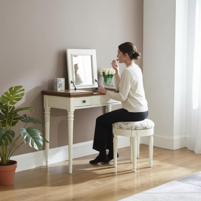 Kaptafel + krukje Console make-uptafels Tafel Consoles Secretaris Nieuwe spiegel