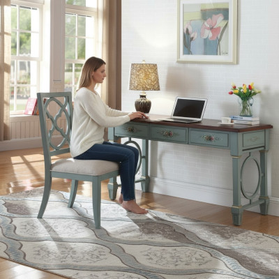 Bureau kantoorinrichting houten planken bureau eettafel tafel stoel 2 delen