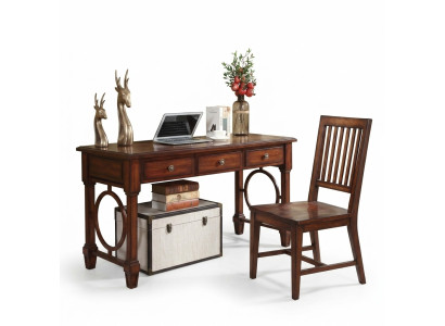 Schrijftafel 2-delig set kantoorinrichting tafel hout design meubels kast computer