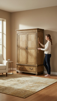 Ontwerper slaapkamer kast glazen kasten muur kleding luxe houten landhuis