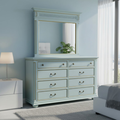 Elegante stijl meubels slaapkamer ladekast kast klassieke dressoir met spiegel