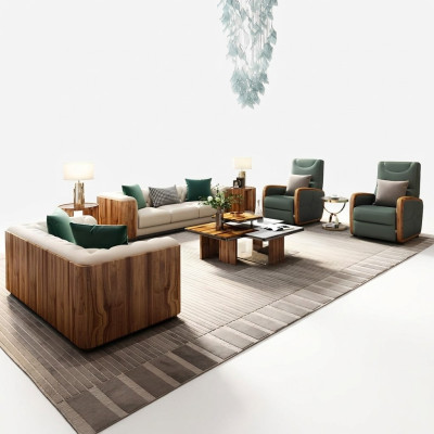 Luxe meubels bankstel bank Bankbekleding designmeubels 4-delig leer