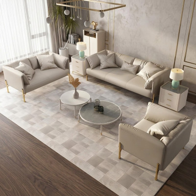 Sofagroep 3-zits set Designbanken Banken Leren Bekleding Relax