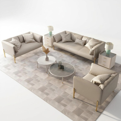 Sofagroep 3-zits set Designbanken Banken Leren Bekleding Relax