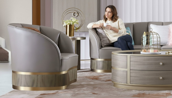 Fauteuil Ontwerper Stoel Bekleding Relax Stof Textiel Leer Lounge Club Eenpersoons Nieuw