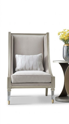 Klassieke oorfauteuil Fauteuil Bank Bank Bekleding Zit Lounge Relax Club Stof