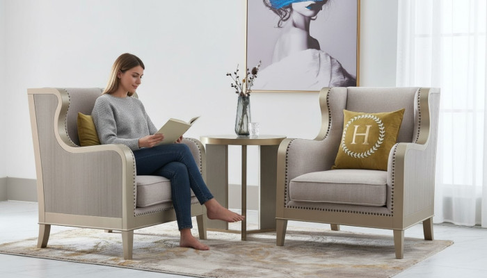 Sofa set set van 3 stukken 2x fauteuil bijzettafel tafel bank sets