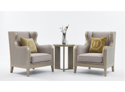 Sofa set set van 3 stukken 2x fauteuil bijzettafel tafel bank sets