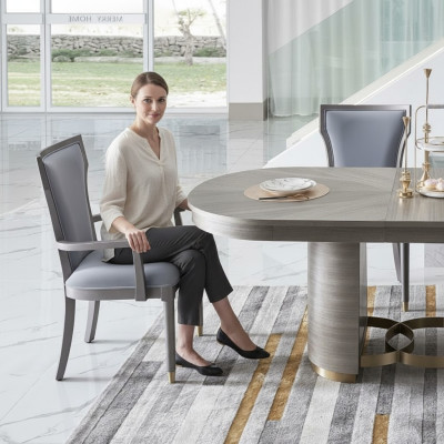 Ontwerper 4x Stoelenset Eetkamer Rugleuning Gestoffeerde Stoelen Compleet Set
