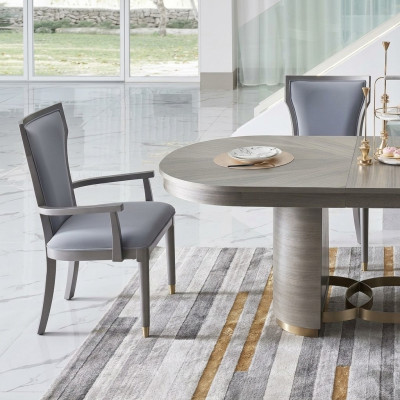 Ontwerper 4x Stoelenset Eetkamer Rugleuning Gestoffeerde Stoelen Compleet Set