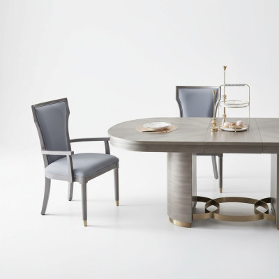 Ontwerper 4x Stoelenset Eetkamer Rugleuning Gestoffeerde Stoelen Compleet Set