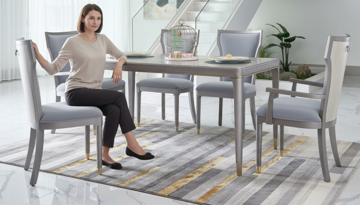 Luxe ontwerp gestoffeerde stoel stoelen kantoorstoel kantoor eetkamer houten meubilair
