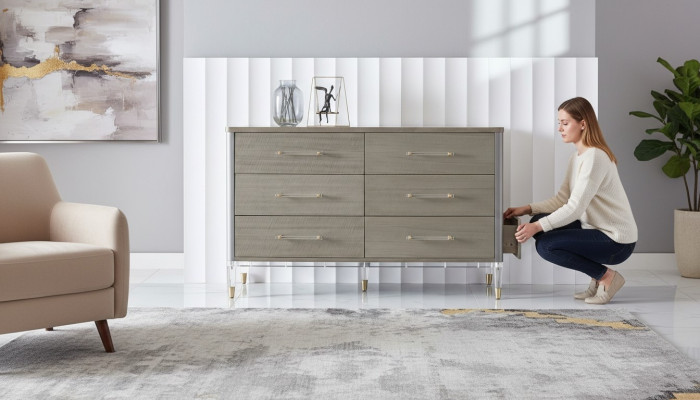 Ontwerp ladekast 6 laden dressoir lage kast kast commode