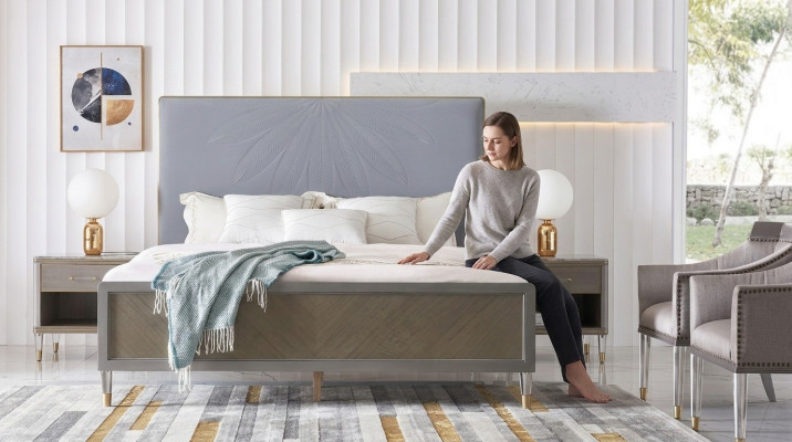 Bed 2x Nightstand 3-piece Bedroom Set Design Decor Modern Luxury Beds