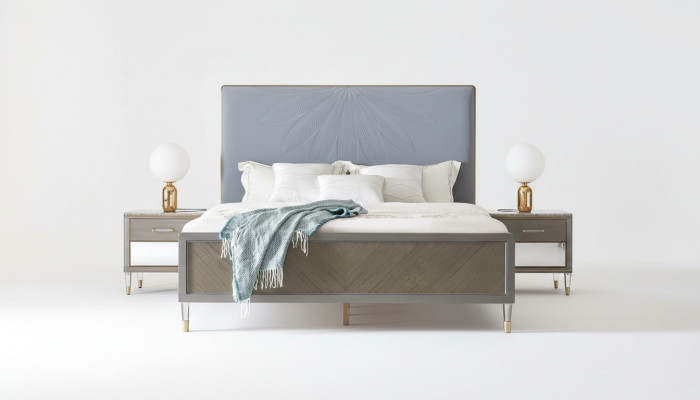 Bed 2x Nightstand 3-piece Bedroom Set Design Decor Modern Luxury Beds