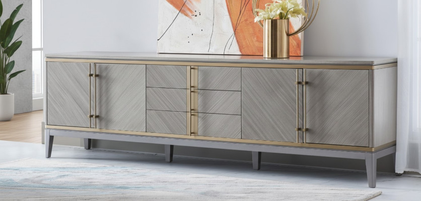 Ontwerp dressoir decoratie zijbord lage kast kast woonkamerrek