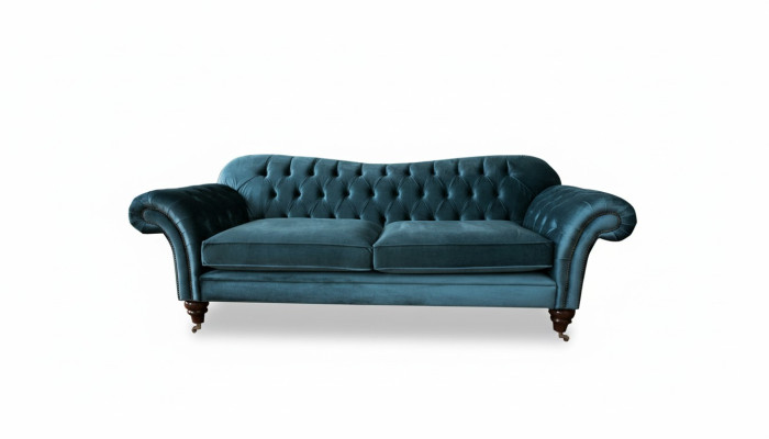 Bank Luxe Textiel Chesterfield Bank Sofa's Bekleding Groot 3-Zits Set