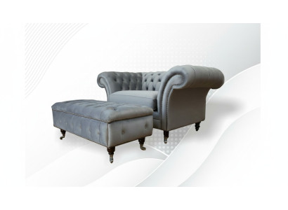 Ontwerp Chesterfield stoffen bank fauteuil 1,5-zits gestoffeerde banken lounge club Nieuw