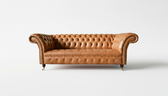 Chesterfield Design Luxe Gestoffeerde Bank Sofa Zitmeubel Textiel Garnituur Leer