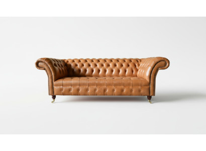 Chesterfield Design Luxe Gestoffeerde Bank Sofa Zitmeubel Textiel Garnituur Leer