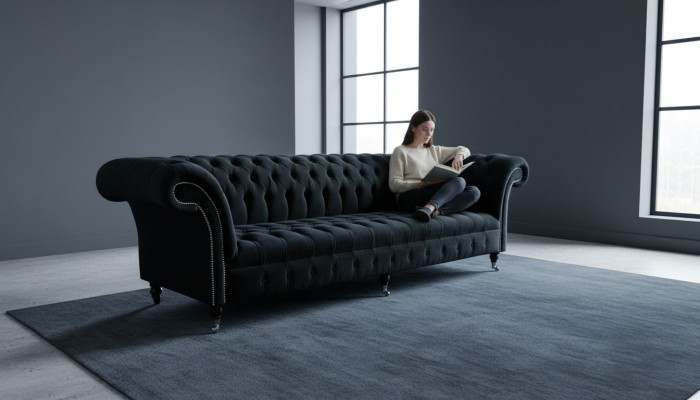 Chesterfield bank 4-zitter Big gestoffeerd ontwerp bankstellen bankstellen garnituur