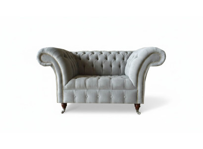 Chesterfield fauteuil bank gestoffeerde bank stof banken 1,5-zits 1-zits