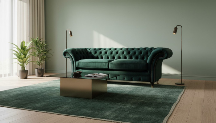 Klassieke Chesterfield bank Beklede Sofa Sofas Fluweel 3-zits Chester