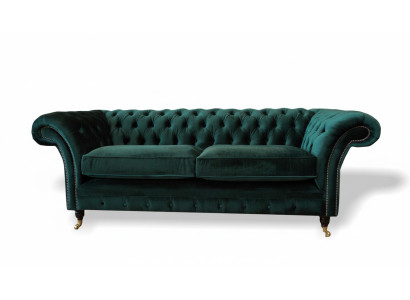 Klassieke Chesterfield bank Beklede Sofa Sofas Fluweel 3-zits Chester