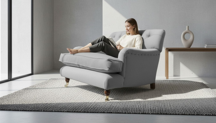 Chesterfield fauteuil televisie ontwerp gestoffeerde bank Chesterfield textiel Nieuw