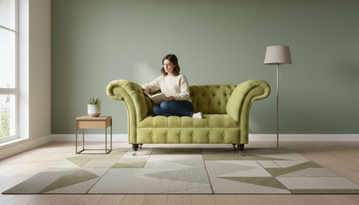 Chesterfield Sofa Bank Bekleding Set 1,5-zits Sofas Klassieke Eenzitter