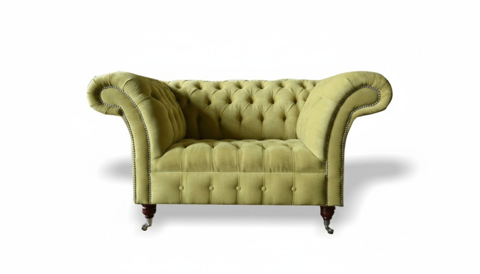 Chesterfield Sofa Bank Bekleding Set 1,5-zits Sofas Klassieke Eenzitter