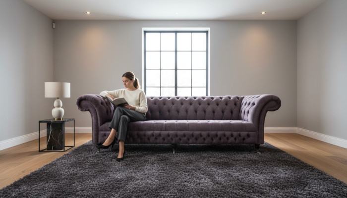 xxl Grote bank Chesterfield 265cm gestoffeerde banken 4 zits leer xxl Grote Chesterfield bank van 265 cm gestoffeerde banken 4 zits leer